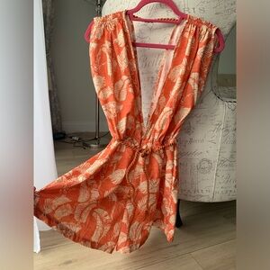 Cosita linda beachwear romper coverup size M orange